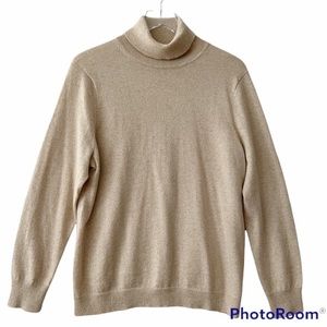 Talbots Beige Turtleneck Sweater